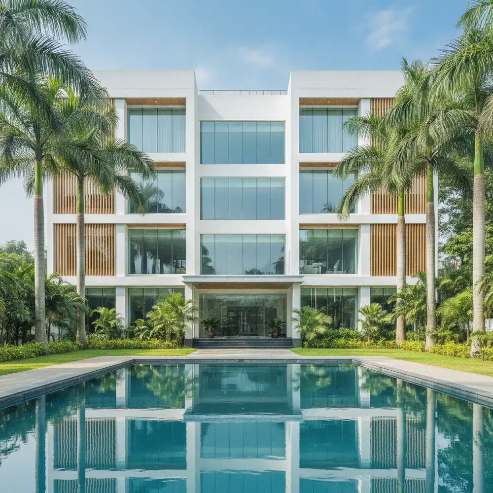 Exterior view of the SwiftContent Swim headquarters in Mohakhali DOHS