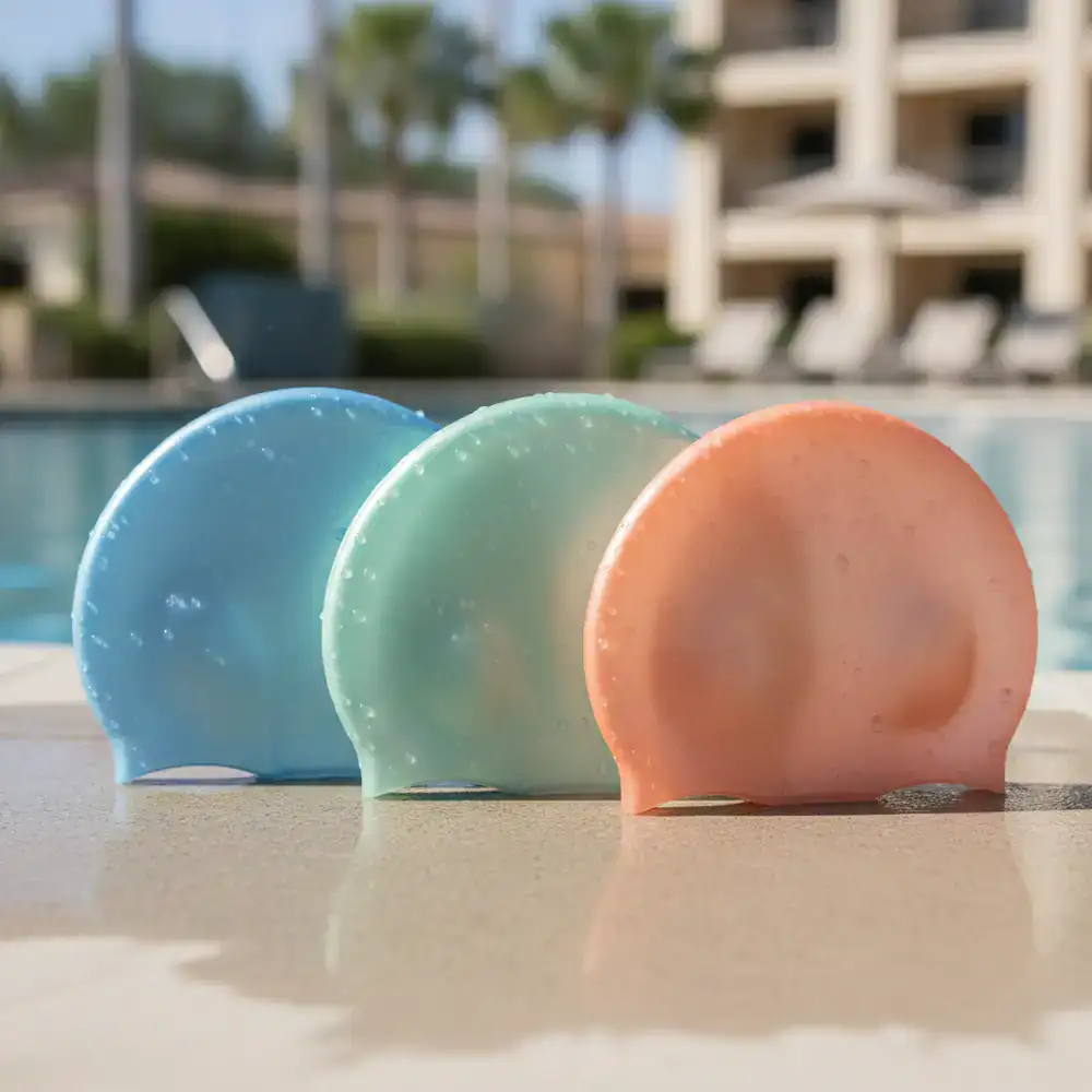 Silicone swimming caps