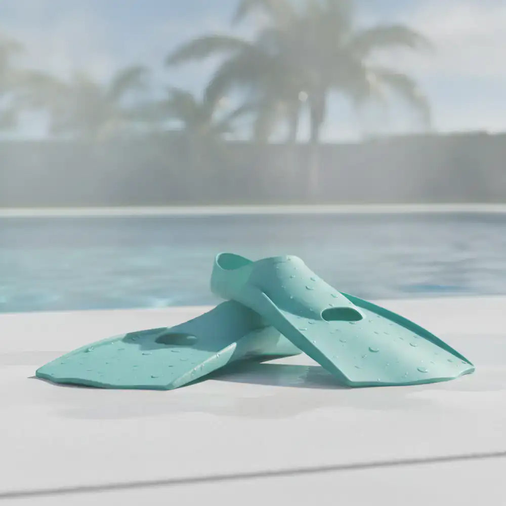 Short blade training fins